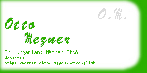 otto mezner business card